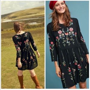 Anthropologie Allison Embroidered Dress, sz M